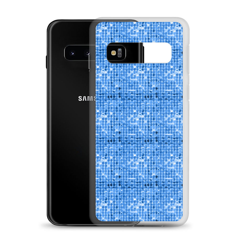 Thumbnail: Blue Sequin Print Samsung Case