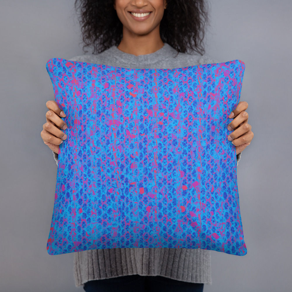 Modern Blue & Pink Pillow