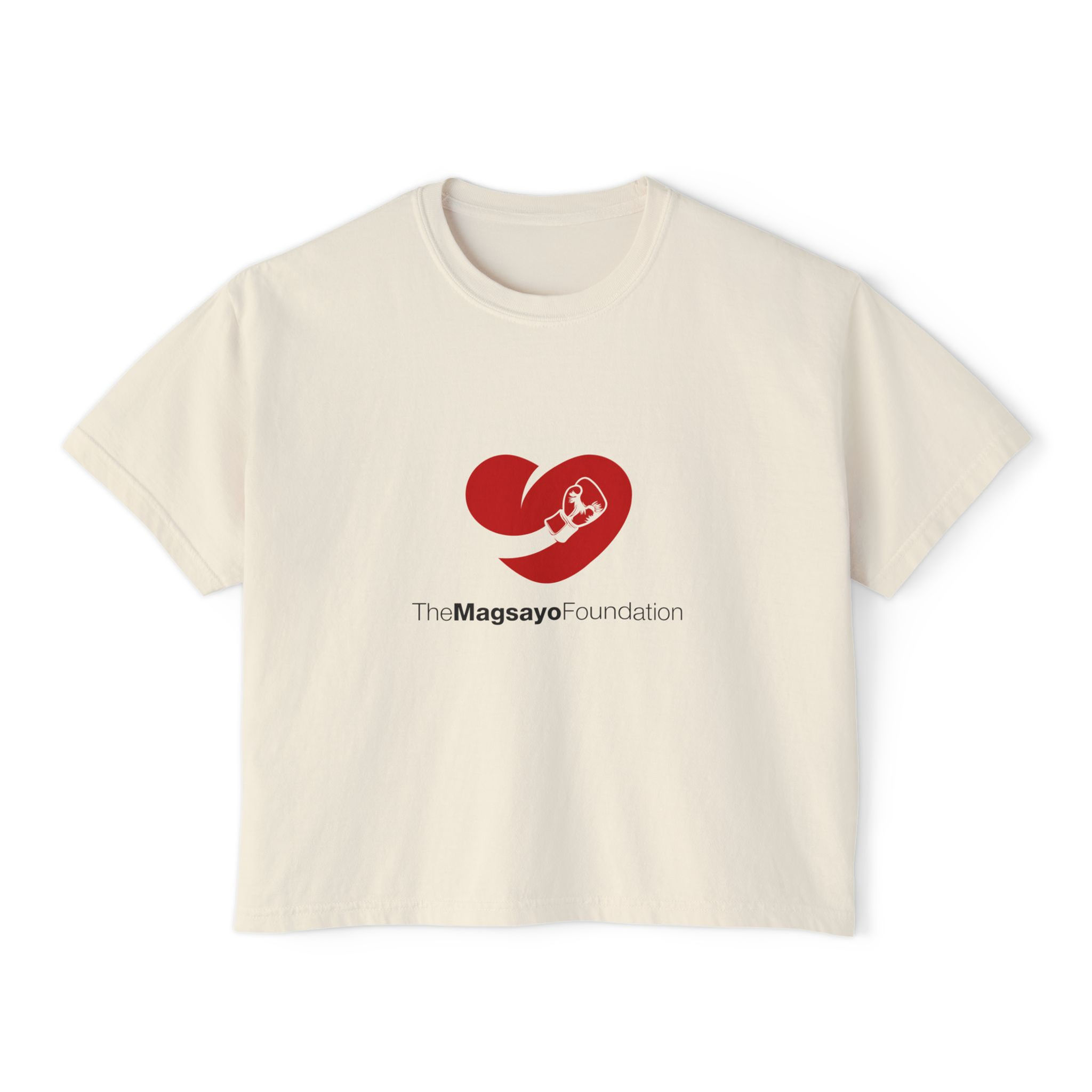 Women's Boxy Tee — The Magsayo Foundation Heart Logo Tee