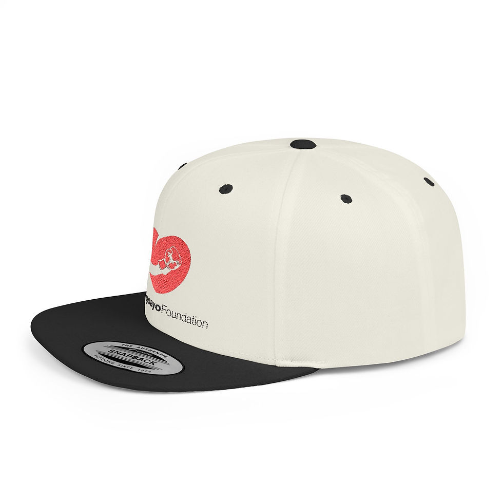 Thumbnail: Magsayo Foundation Heart Logo Snapback Hat – Embroidered Flat Bill