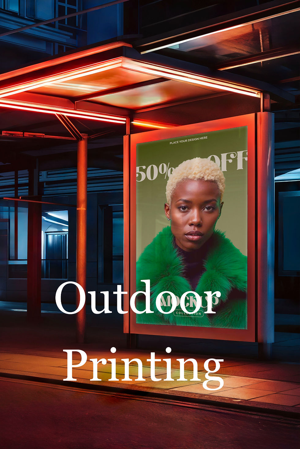Outdoor Banner Printing Mockup.