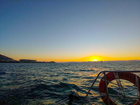 Sunset in Cape Town from a Sunset Cruise
