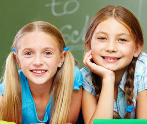 two girls at school