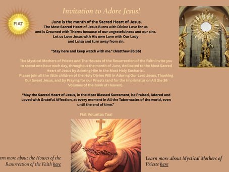 JUNE INVITATION -Adore Jesus
