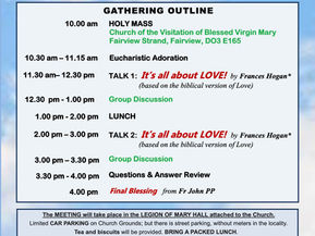 FRANCES HOGAN will speak on the theme "IT'S ALL ABOUT LOVE" in Fairview on March 14, 2026
