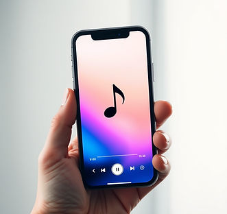 An image of an iPhone with a picture of