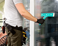 man doing professional home and office cleaning service