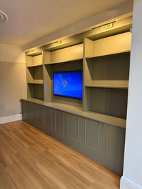 Bespoke 4m wide floor to ceiling media wall