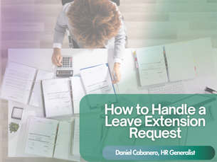 Handling a leave request text with desk full of paperwork
