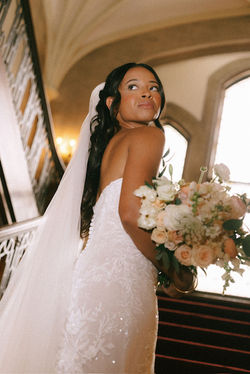 bridal bouquet portrait