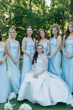 Light blue bridesmaids dresses