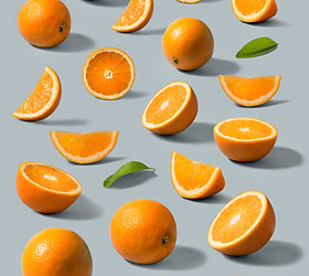橙片圖案