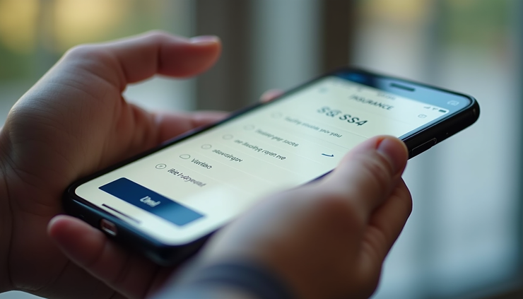 Eye-level view of a smartphone screen showing the Geico payment page