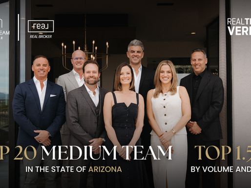 ONE Team Scottsdale named a Top 20 real estate team in Arizona by RealTrends