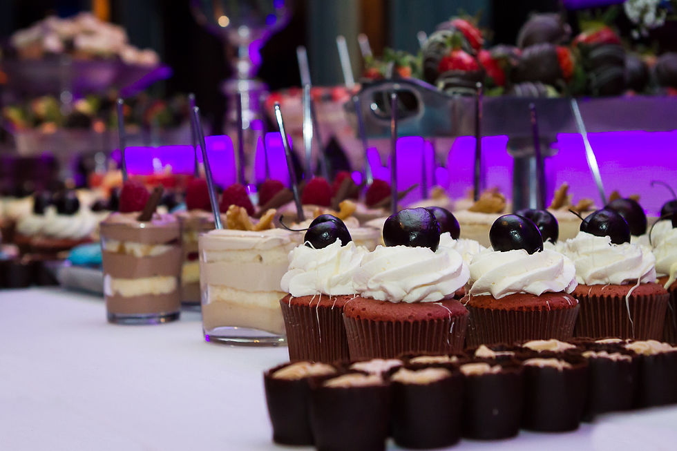 Cupcakes desserts bruiloft