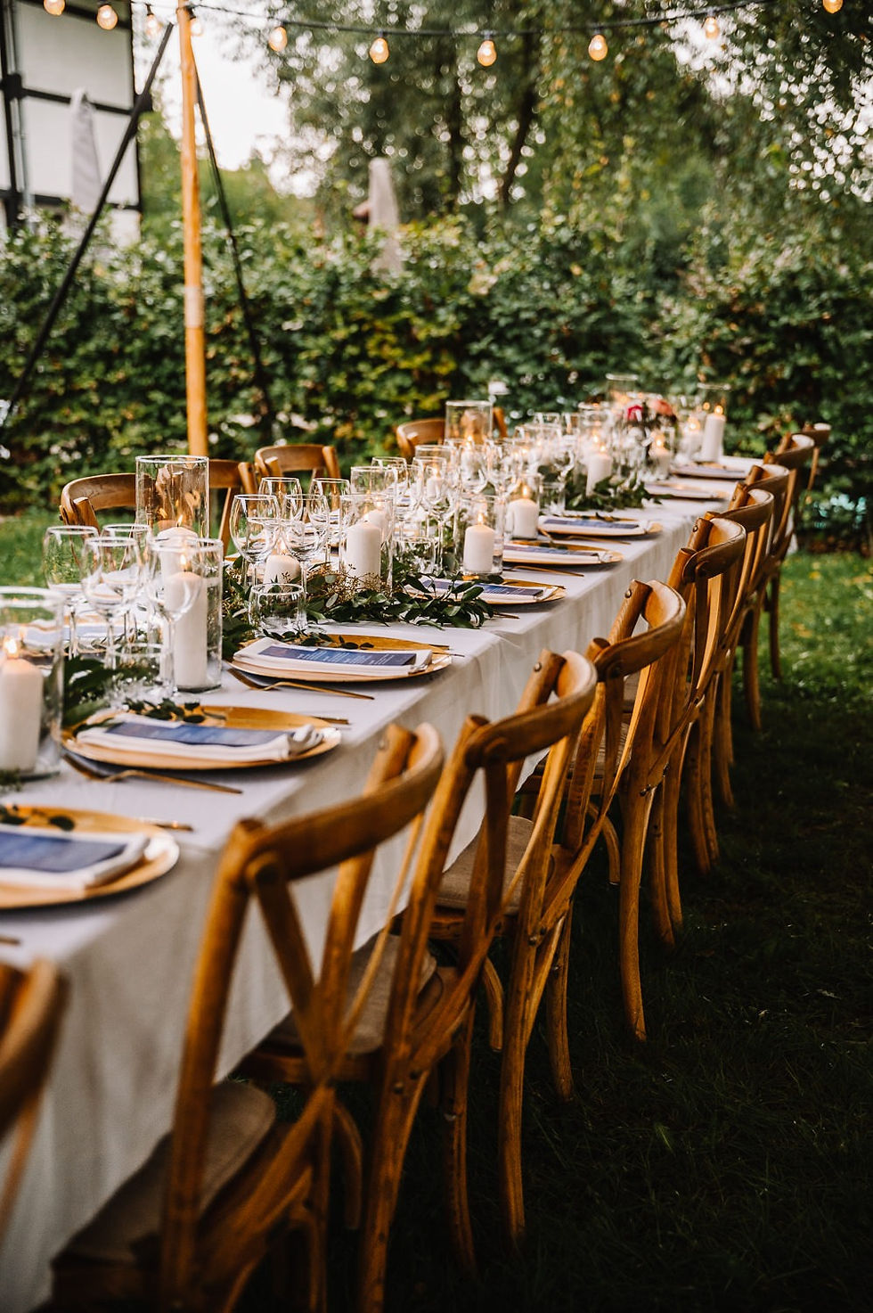 Bruiloft lange tafel