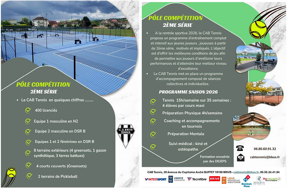 ‼️ INFO ‼️Ouverture d’un PÔLE COMPÉTITION (à partir 2nde série) à la rentrée sportive 2026