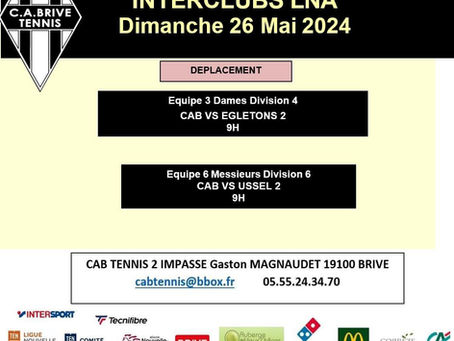 Programme du WE 25/05/2024