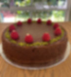 Golden Pistachios Raspberry Cake