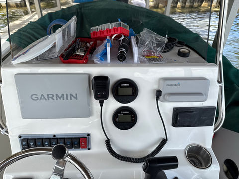 Garmin VHF Radio Install and Minn-Kota Trolling Motor Install