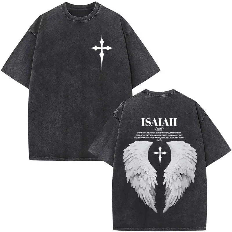Thumbnail: Christian Jesus Faith Over Fear Bible Verse Washed T-shirts Men Women Fashion Vi