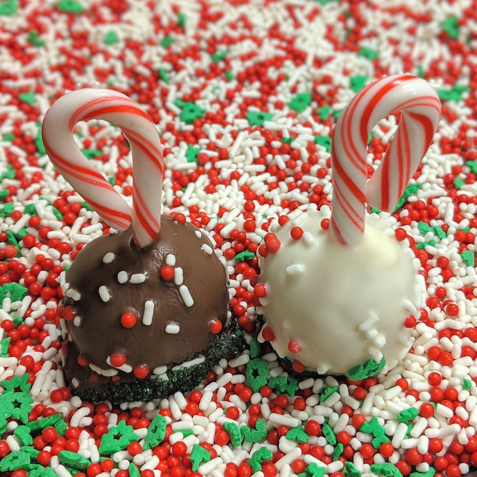 Candy Cane Holiday Cake Pops 1 Dozen Sugar Bliss