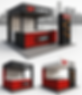 Open space take-out kiosk