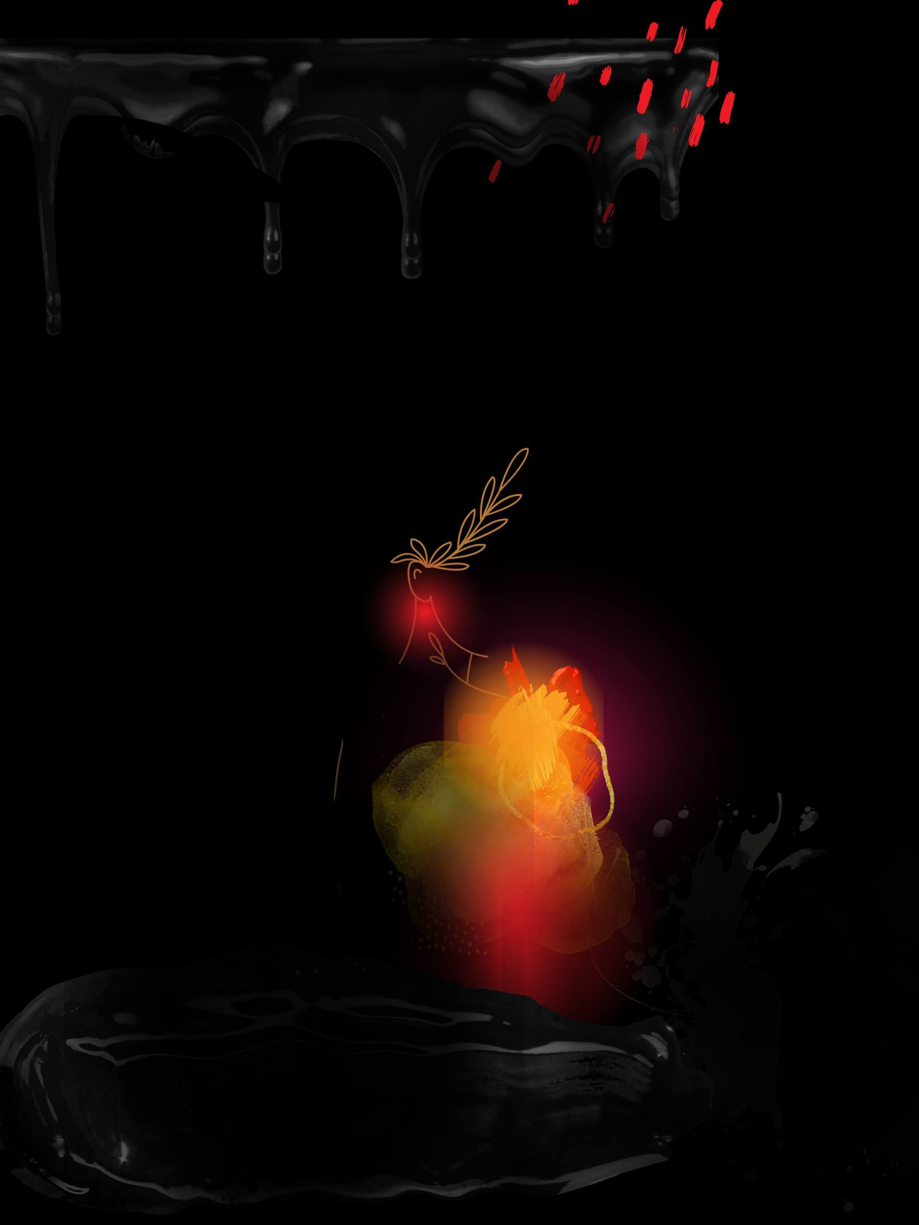 Digital painting inspired by words of Charles Bukowski