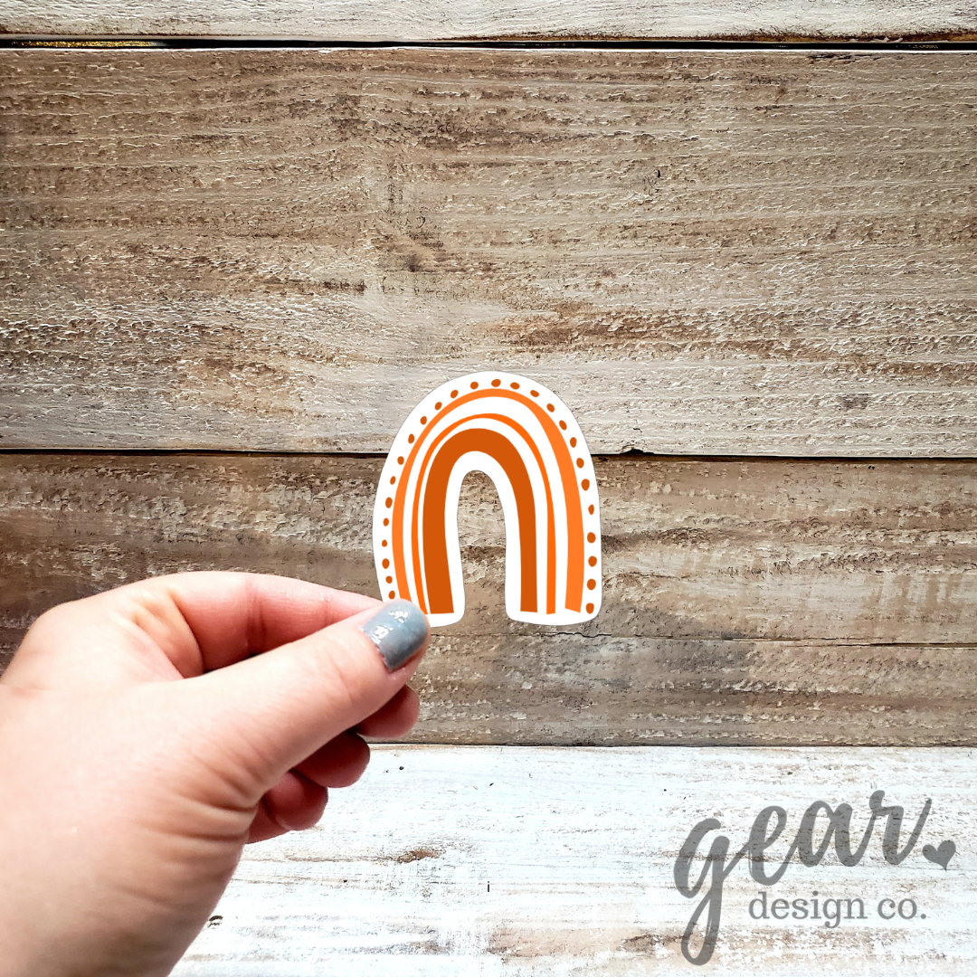Orange Rainbow Sticker