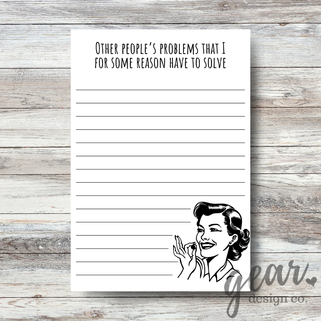 Other People's Problems Lined Notepad