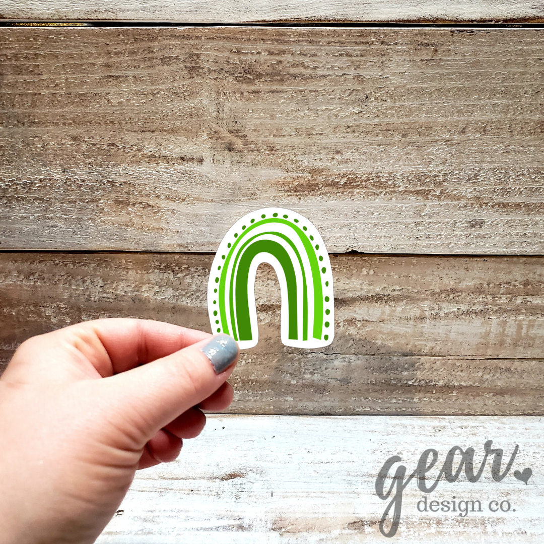 Green Rainbow Sticker