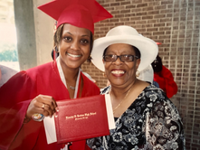 Brianna Kennedy with her grandma