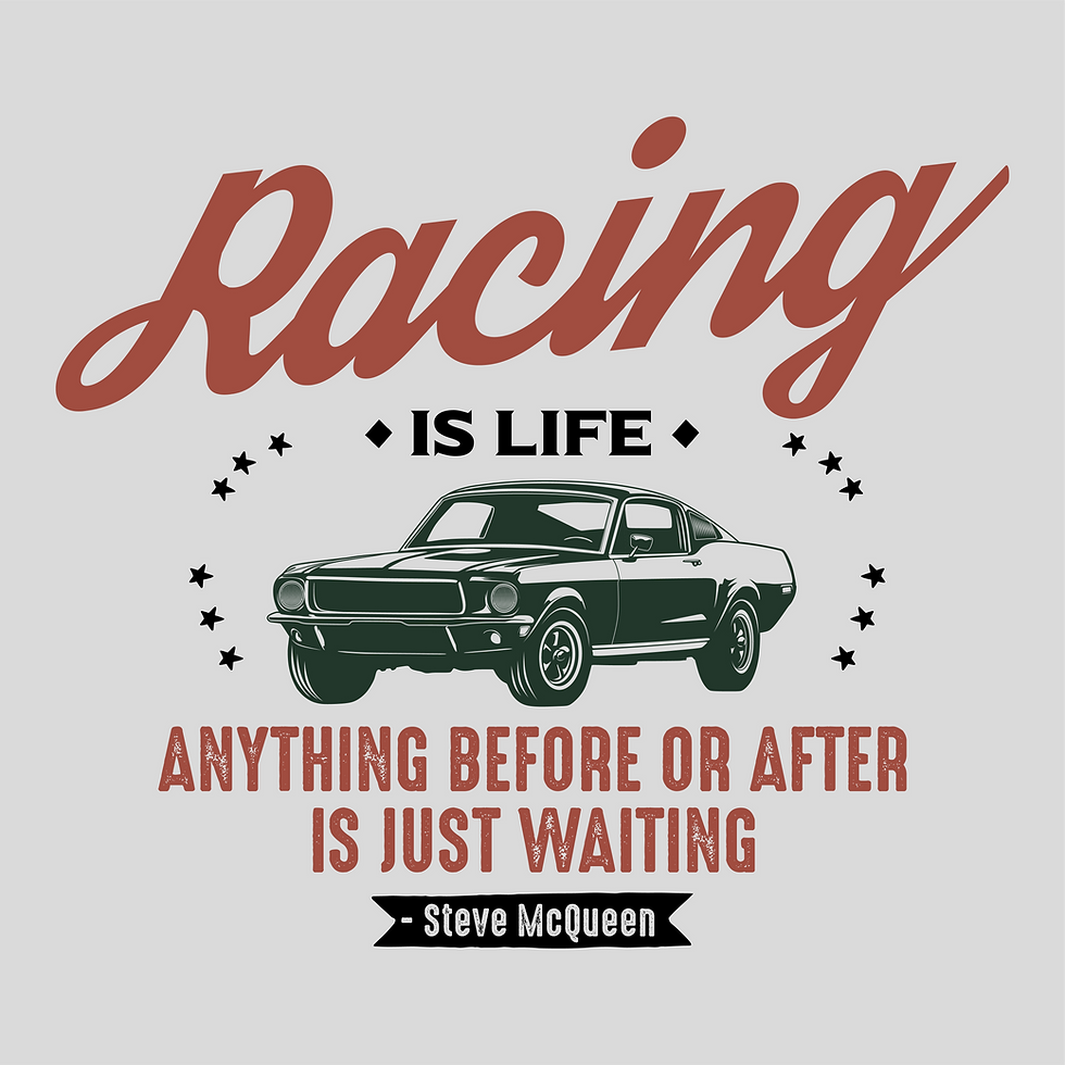 Thumbnail: Men's Motorsport T-Shirt Ford Mustang Bullitt Racing is Life