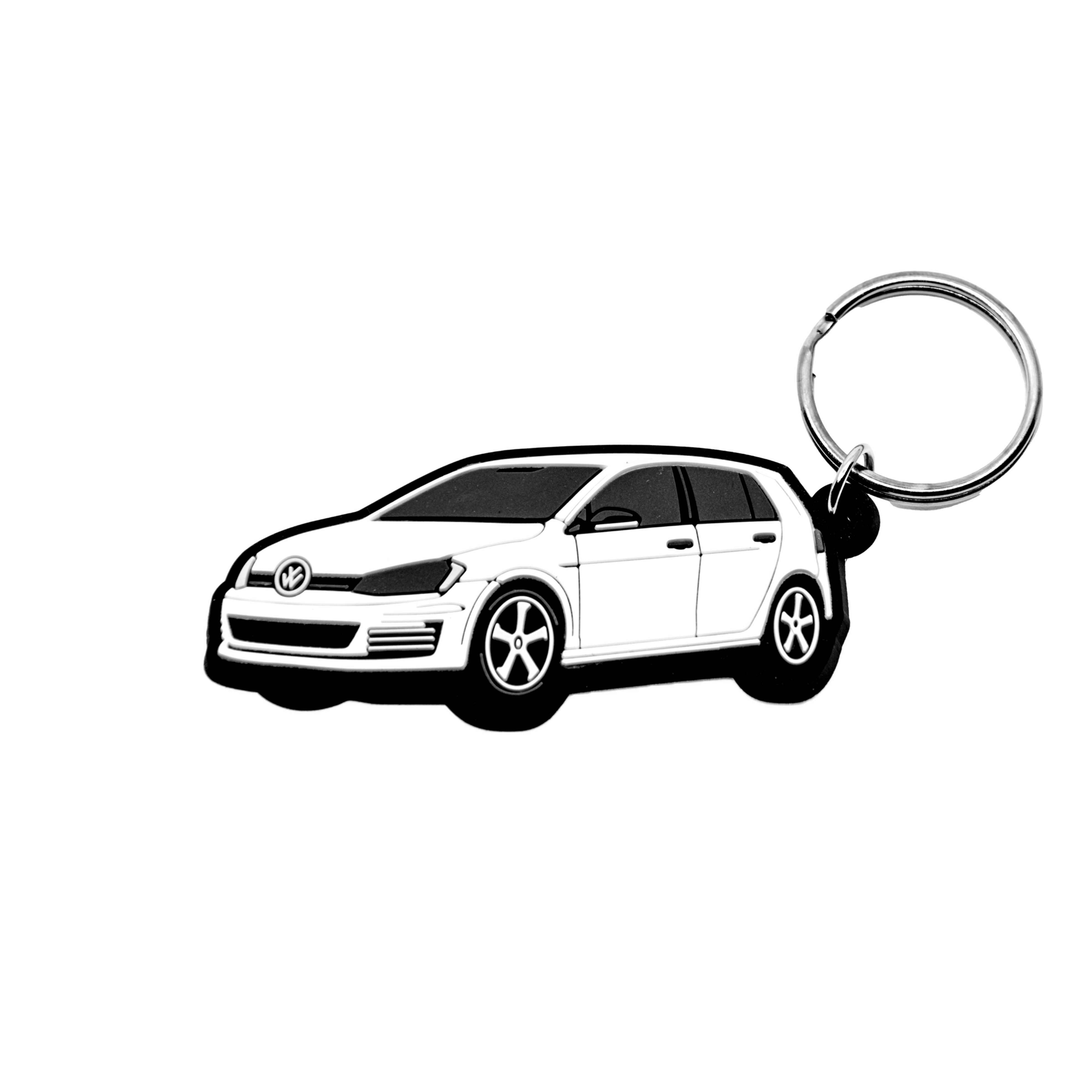 Volkswagen Golf GTI Rubber PVC Keychain White Gift Idea