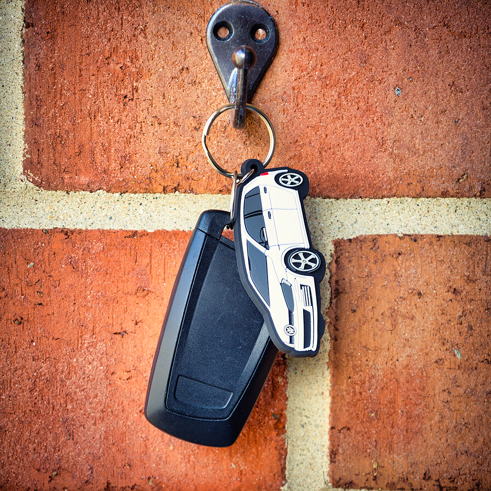Thumbnail: Volkswagen Golf GTI Rubber PVC Keychain White Gift Idea