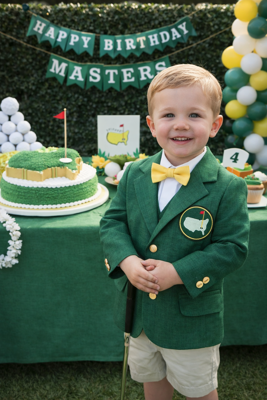 Green golf jacket,  1st Birthday blazer