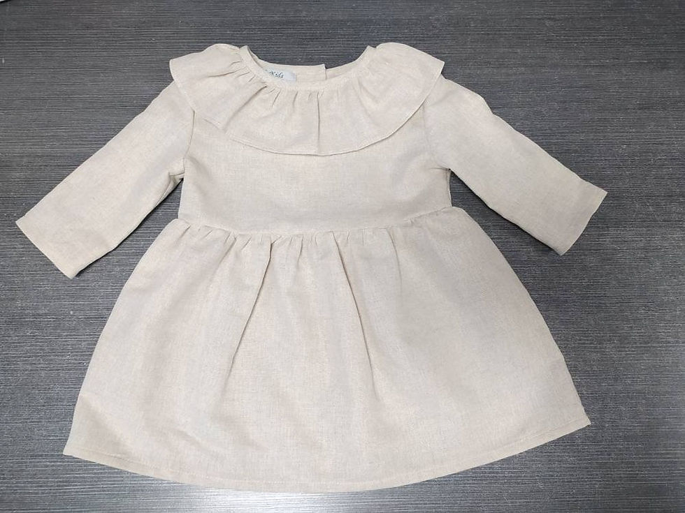 Thumbnail: KichyKids Clothing baby toddler linen dress