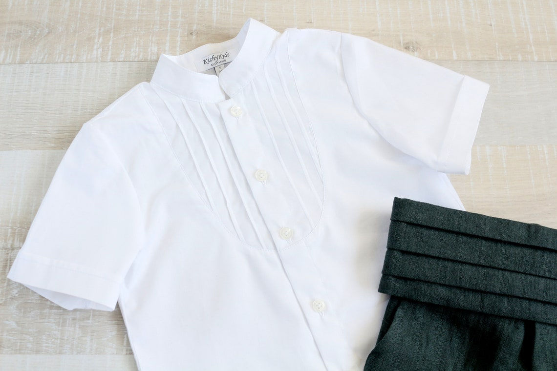 KichyKids Clothing boys mandarin collar shirt