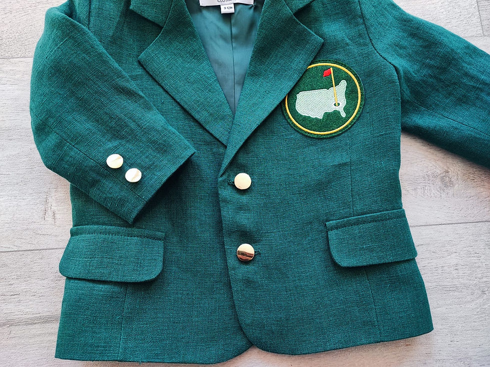 Thumbnail: Masters green golf jacket,  1st Birthday blazer