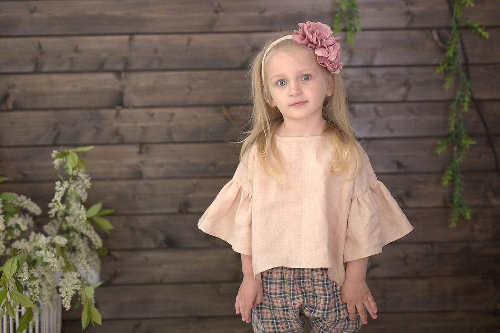 Sīktēls: KichyKids Clothing baby toddler linen blouse