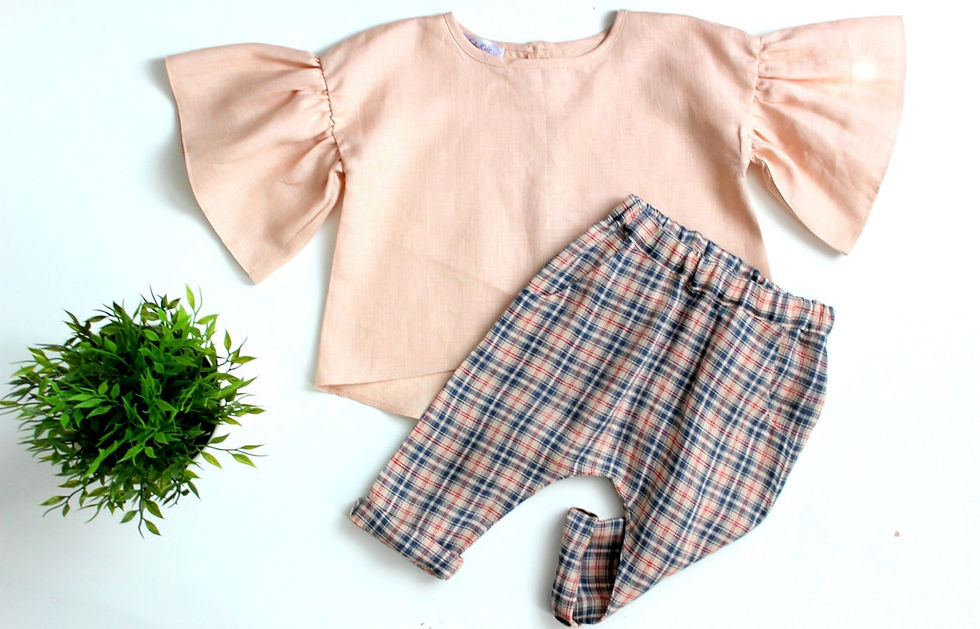 Sīktēls: KichyKids Clothing baby toddler linen blouse