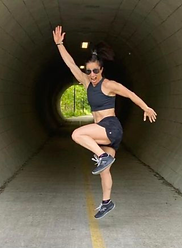 Cindy jumping