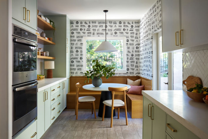 kitchen remodel interior design custom cabinetry dining nook