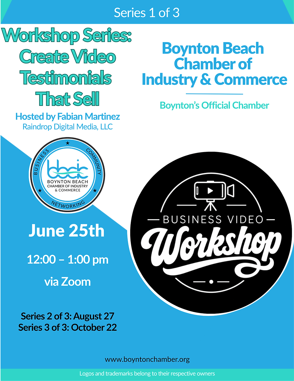 Workshop Series: Create Video Testimonials That Sell