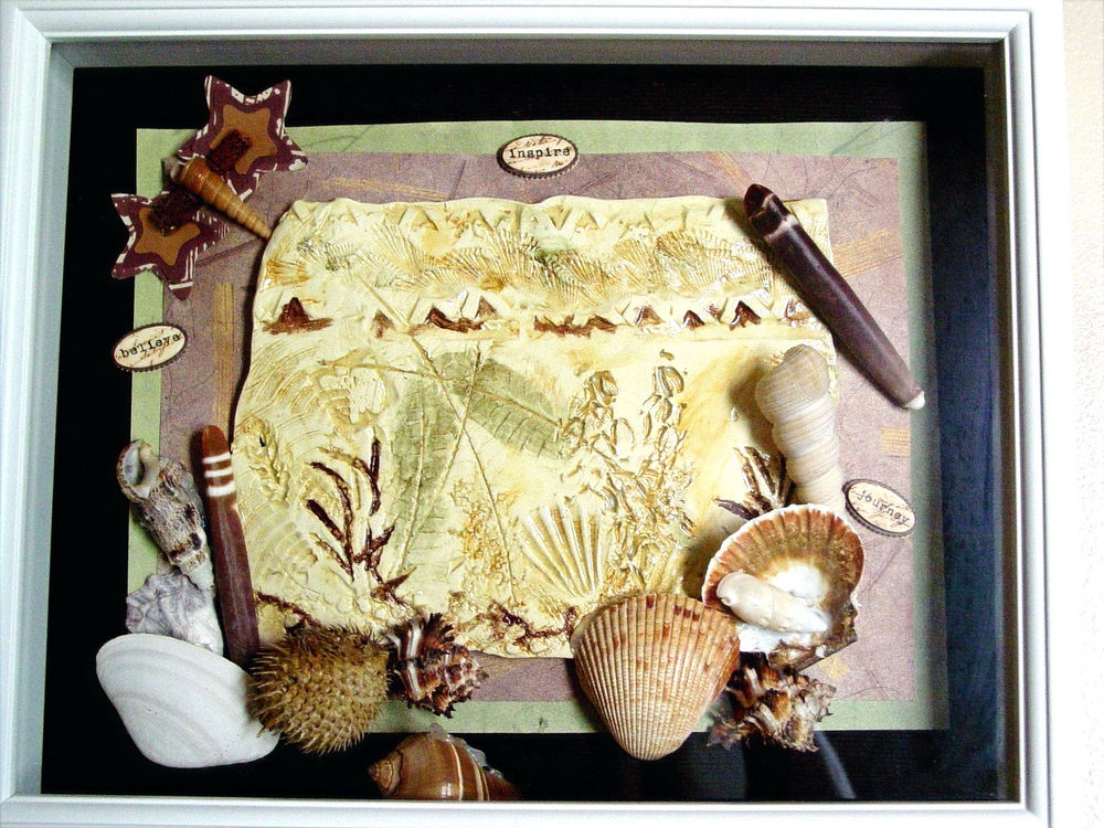 Natural Impressions Ceramic Shadow Box Collage Ideas