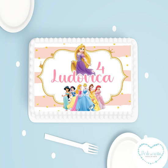 grafica cialda torta personalizzata principesse disney