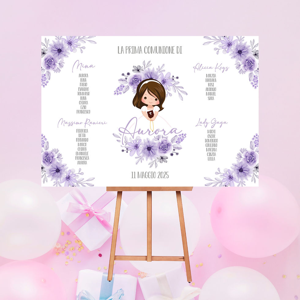 Miniatura: COMUNIONE BIMBA tableau personalizzato