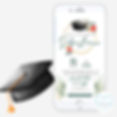 CAPPELLO invito digitale laurea, biglietto whatsapp festa di laurea ragazzo