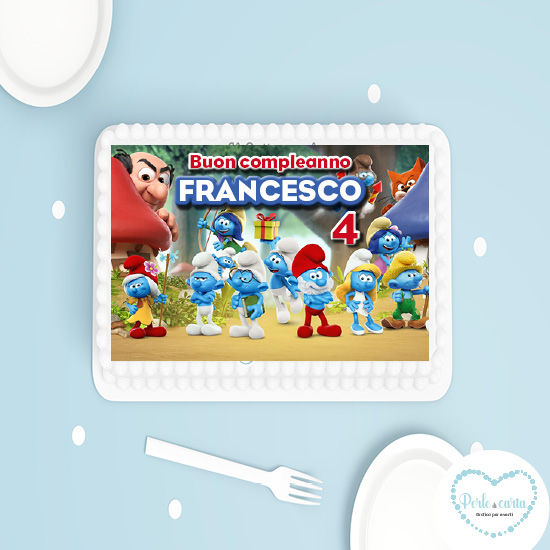 PUFFI grafica cialda torta compleanno personalizzata festa