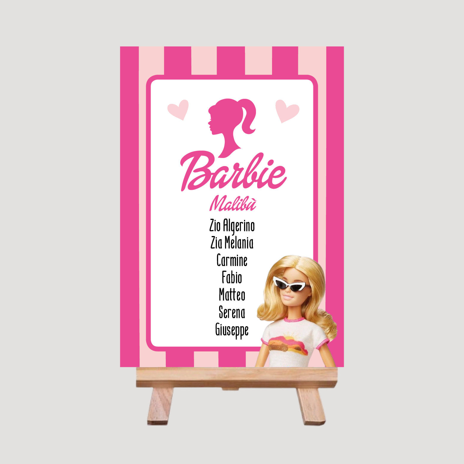 BARBIE SEGNATAVOLO compleanno digitale